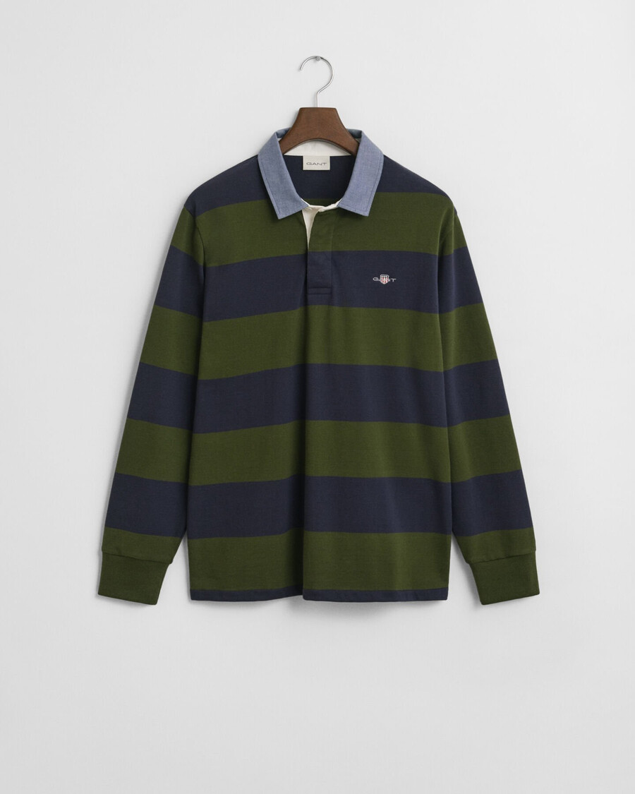 guler chambray cu dungi heavy rugger - verde Țară
