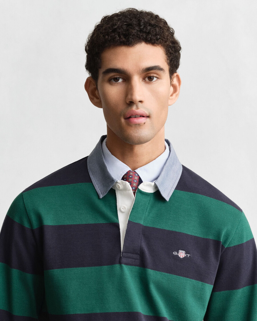 guler chambray cu dungi heavy rugger - verde închis