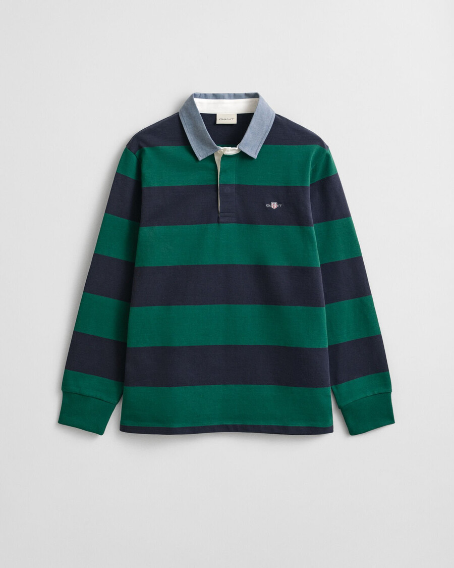 guler chambray cu dungi heavy rugger - verde închis