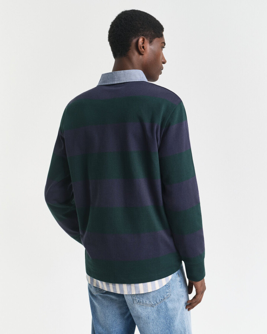 guler chambray cu dungi heavy rugger - verde tartan