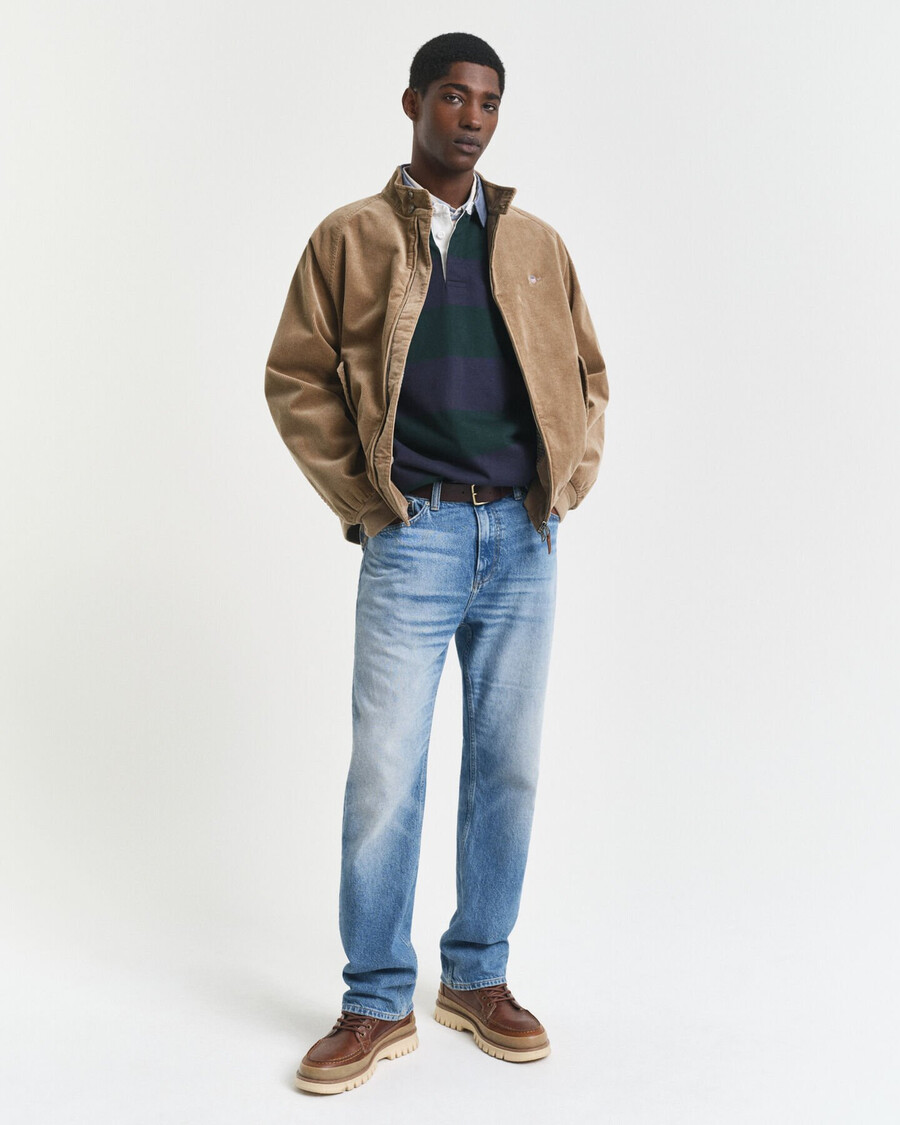 guler chambray cu dungi heavy rugger - verde tartan