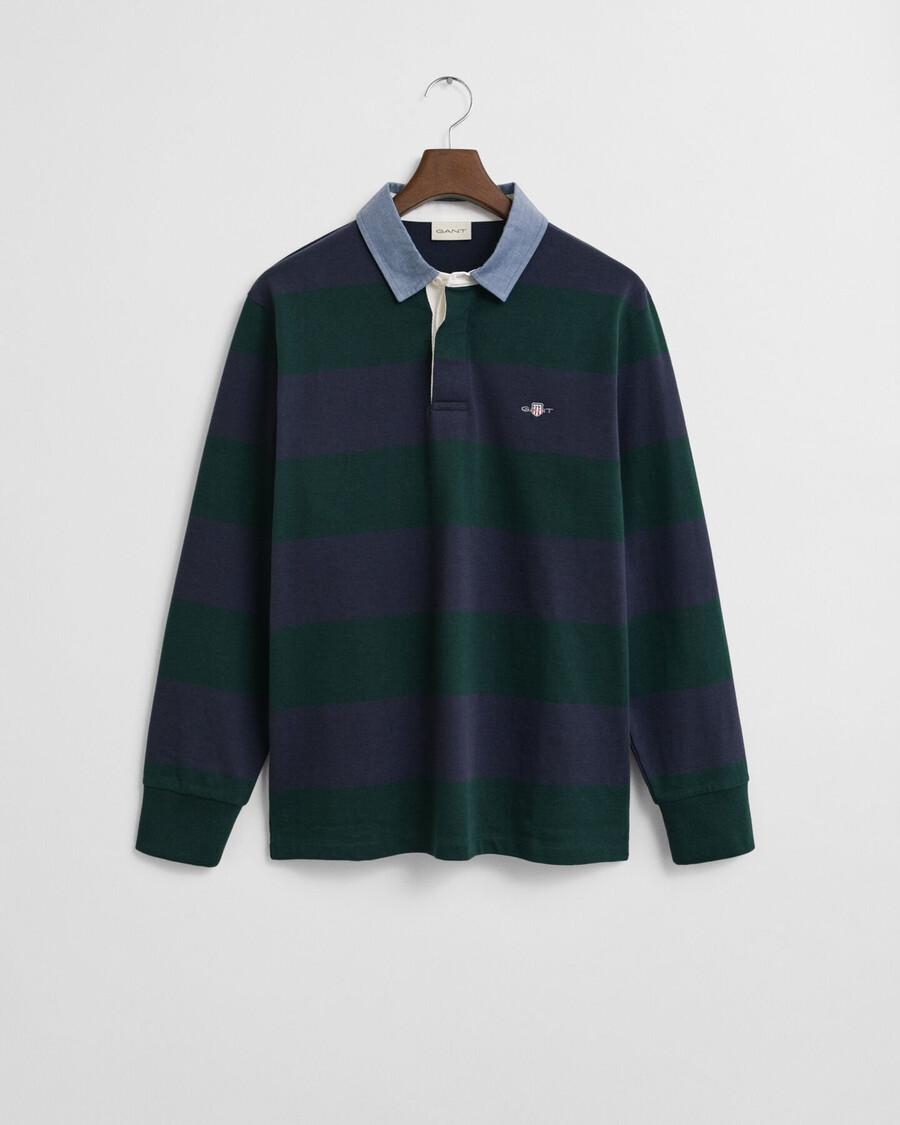 guler chambray cu dungi heavy rugger - verde tartan