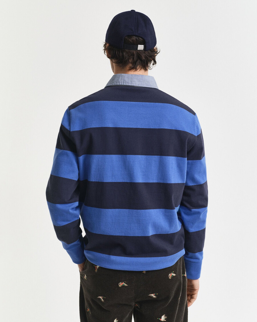 guler chambray cu dungi heavy rugger - albastru intens