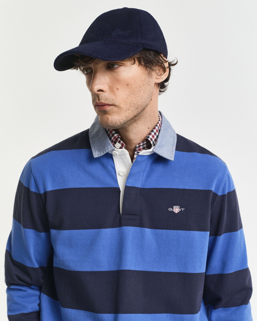 guler chambray cu dungi heavy rugger - albastru intens
