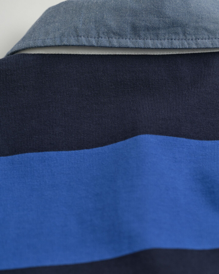 guler chambray cu dungi heavy rugger - albastru intens