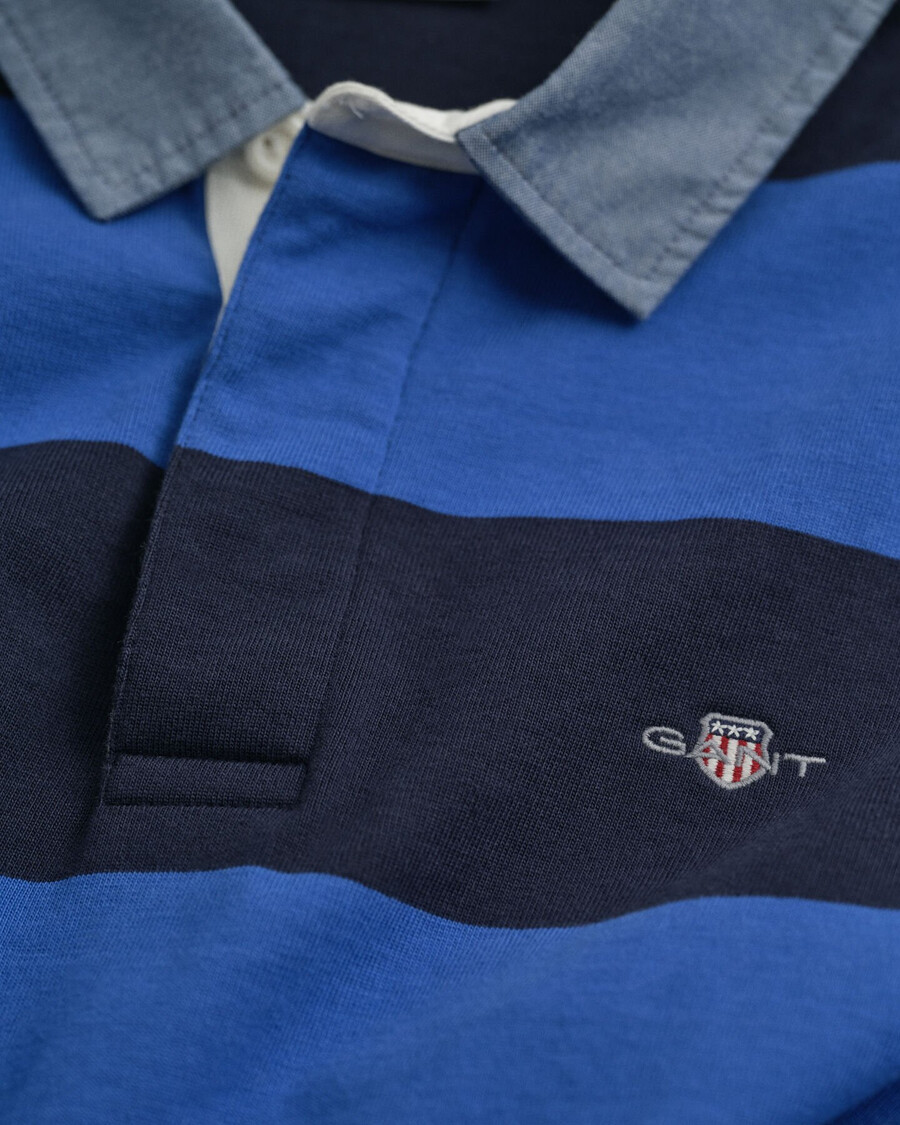 guler chambray cu dungi heavy rugger - albastru intens