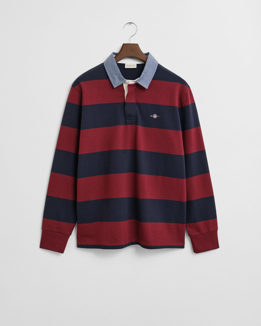 guler chambray cu dungi heavy rugger - roșu plin