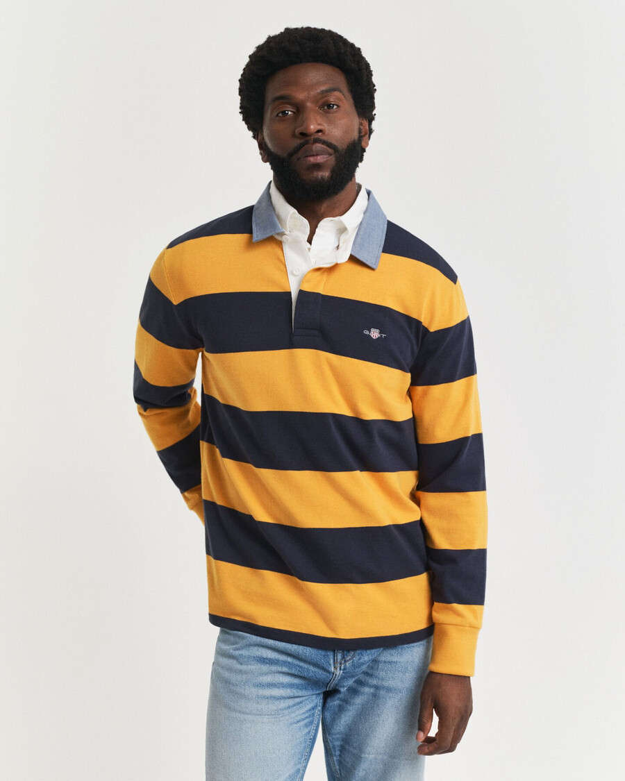 guler chambray cu dungi heavy rugger - lichen galben