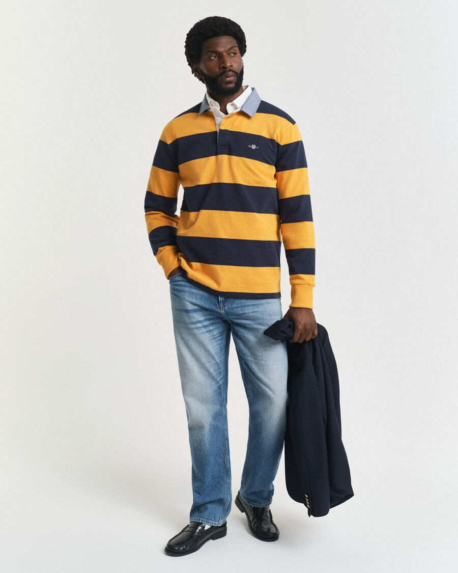 guler chambray cu dungi heavy rugger - lichen galben