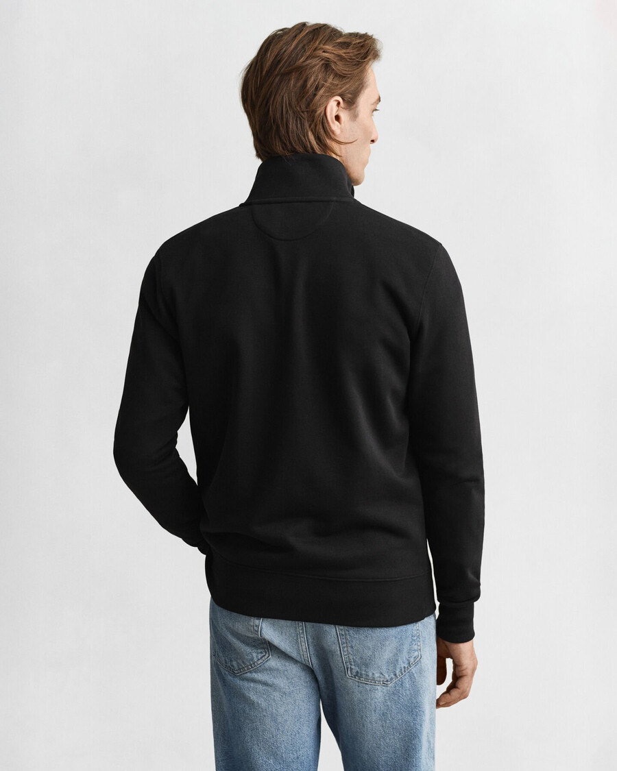 hanorac cu fermoar shield - negru