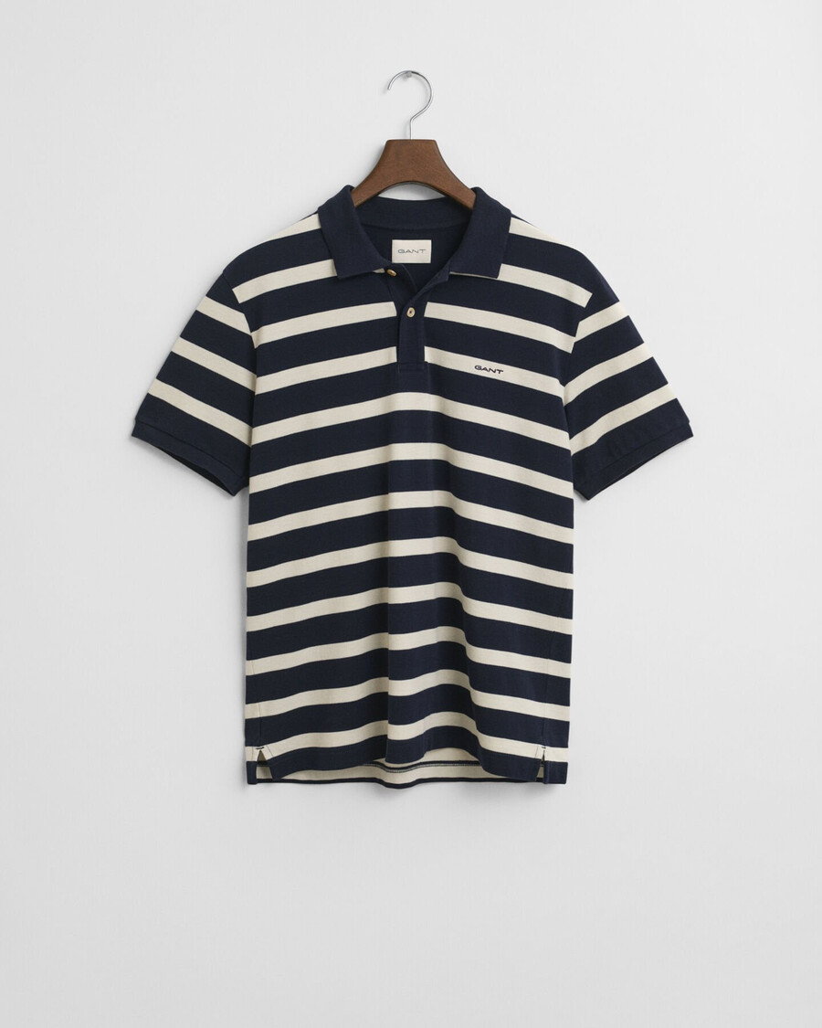 tricou polo cu dungi - albastru de seară