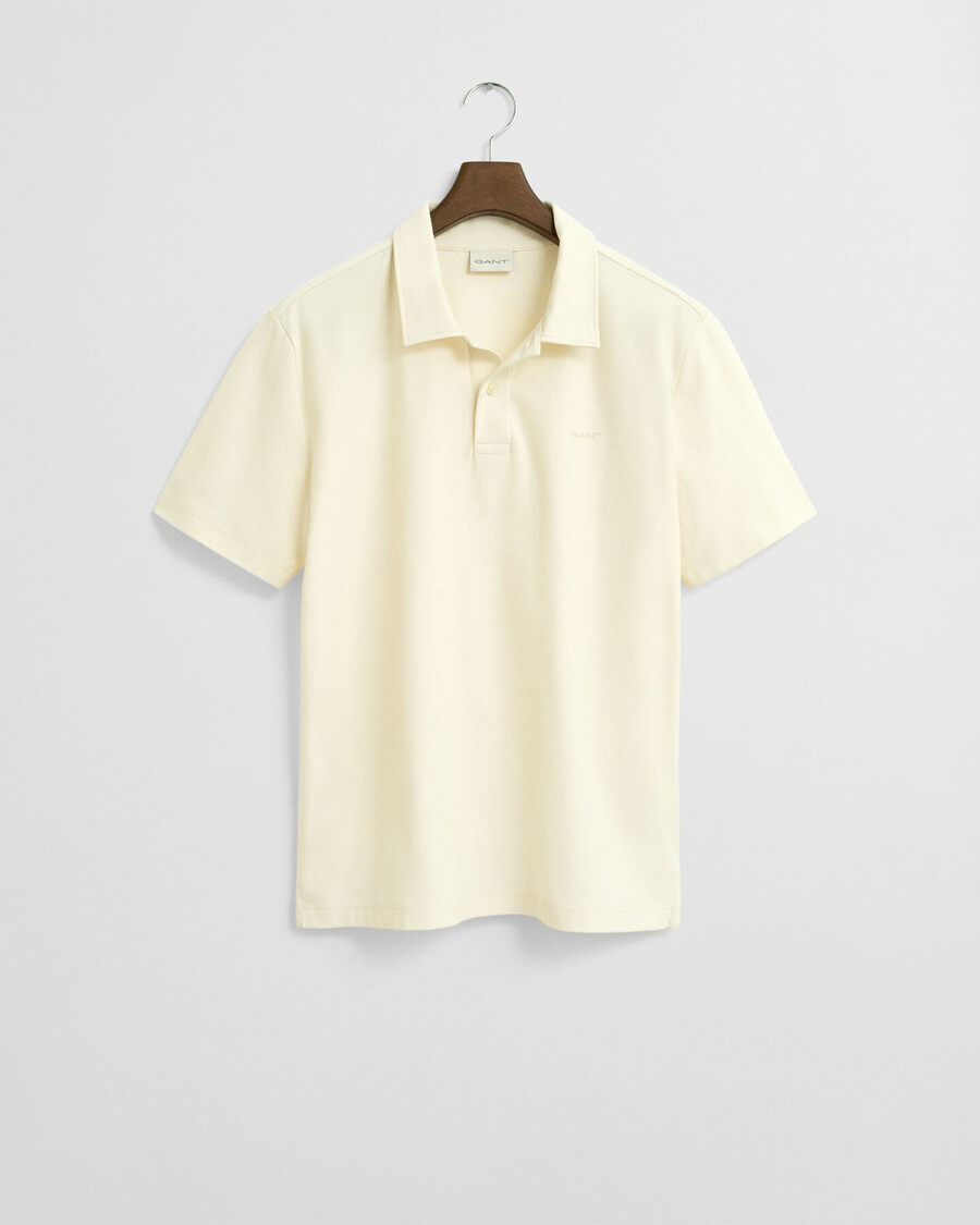 tricou polo texturat twill - crem