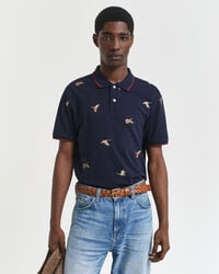tricou polo brodat - albastru de seară