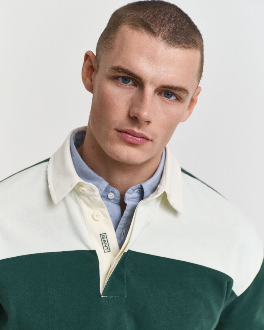 rugger heavy cu dungi bloc - verde pădure