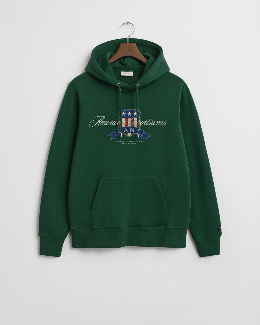 hanorac crest graphic - verde pădure