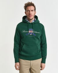 hanorac crest graphic - verde pădure
