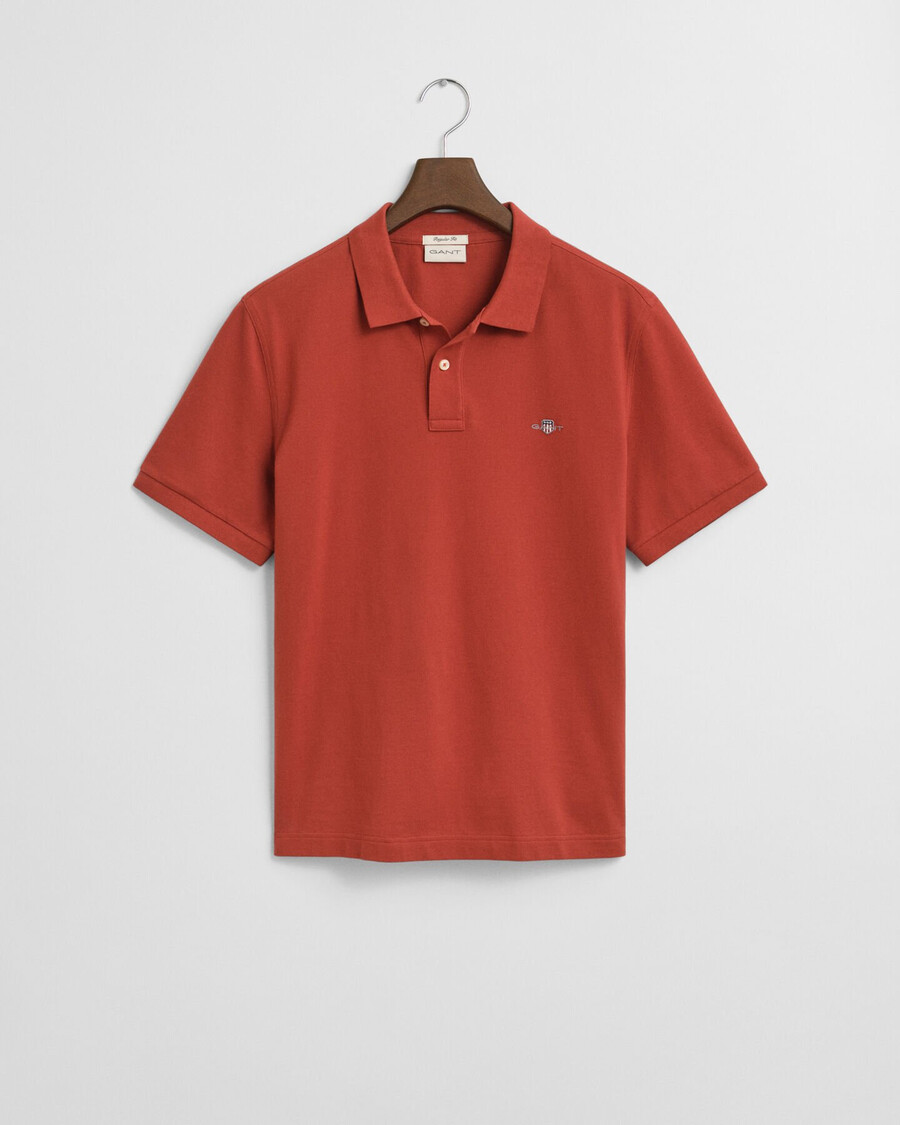 tricou polo regular fit shield piqué - ruj modern