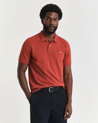 tricou polo regular fit shield piqué - ruj modern