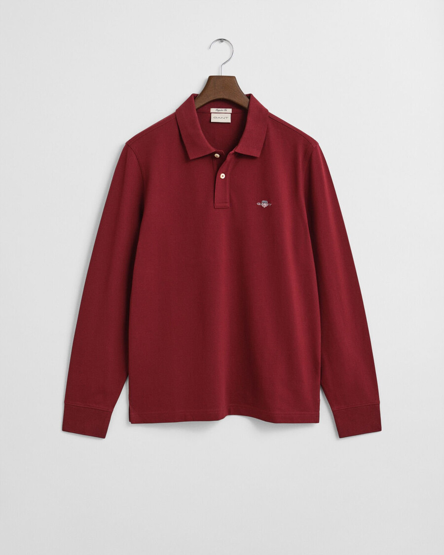 shield piqué rugger - plumped red
