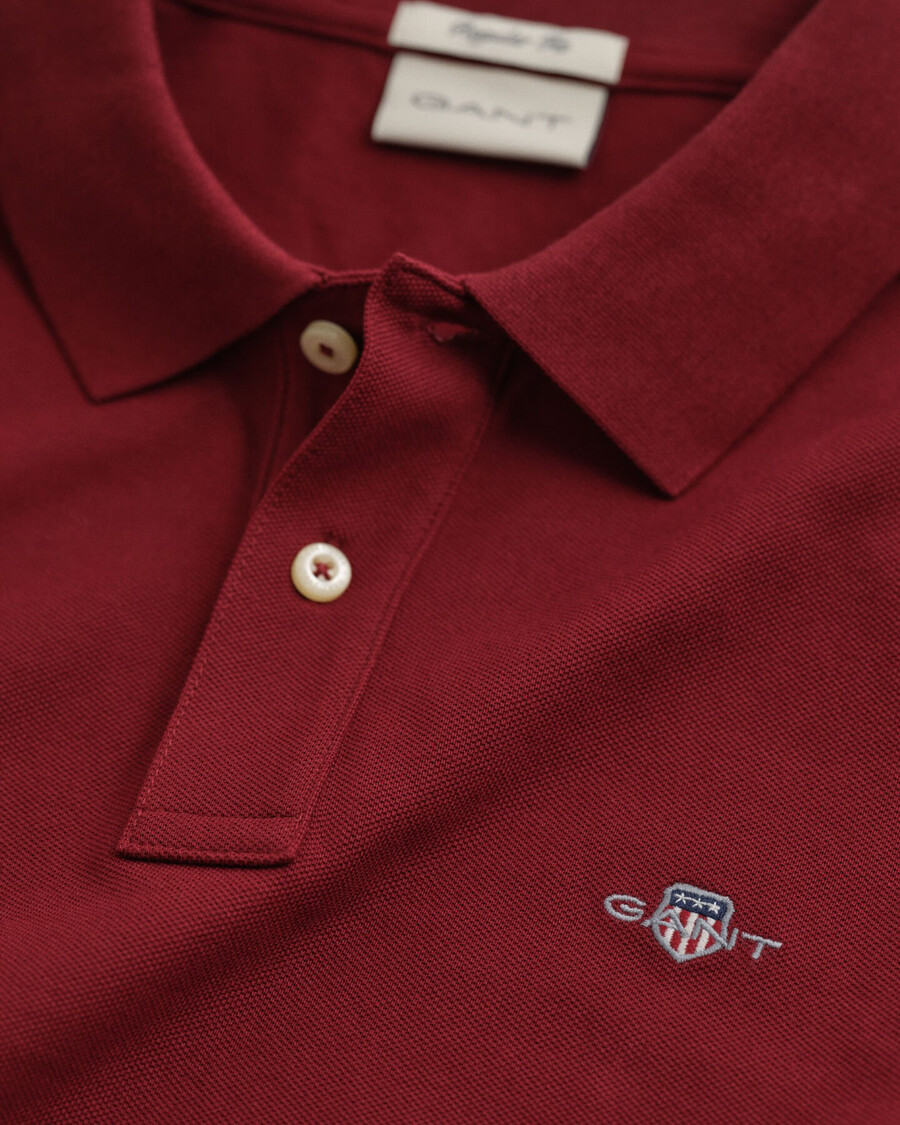 shield piqué rugger - plumped red