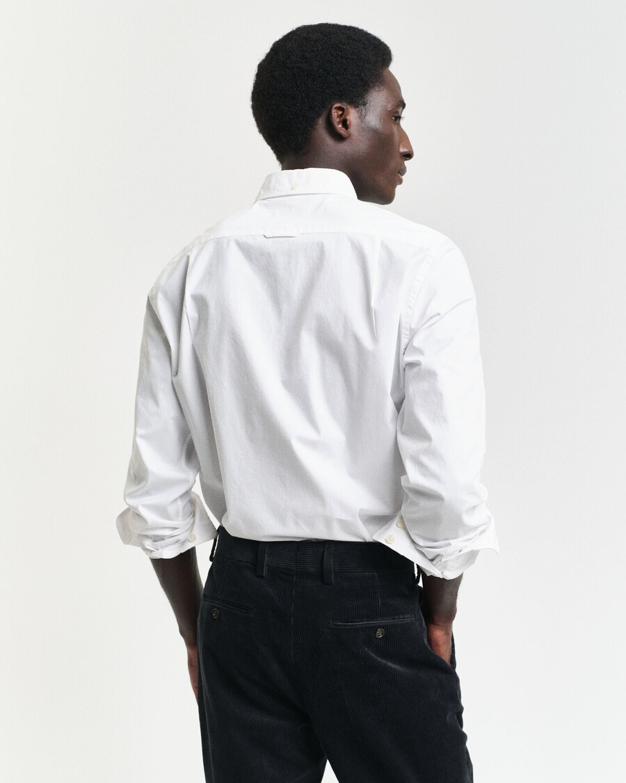 cămașă clasică din poplin croială slim fit - alb
