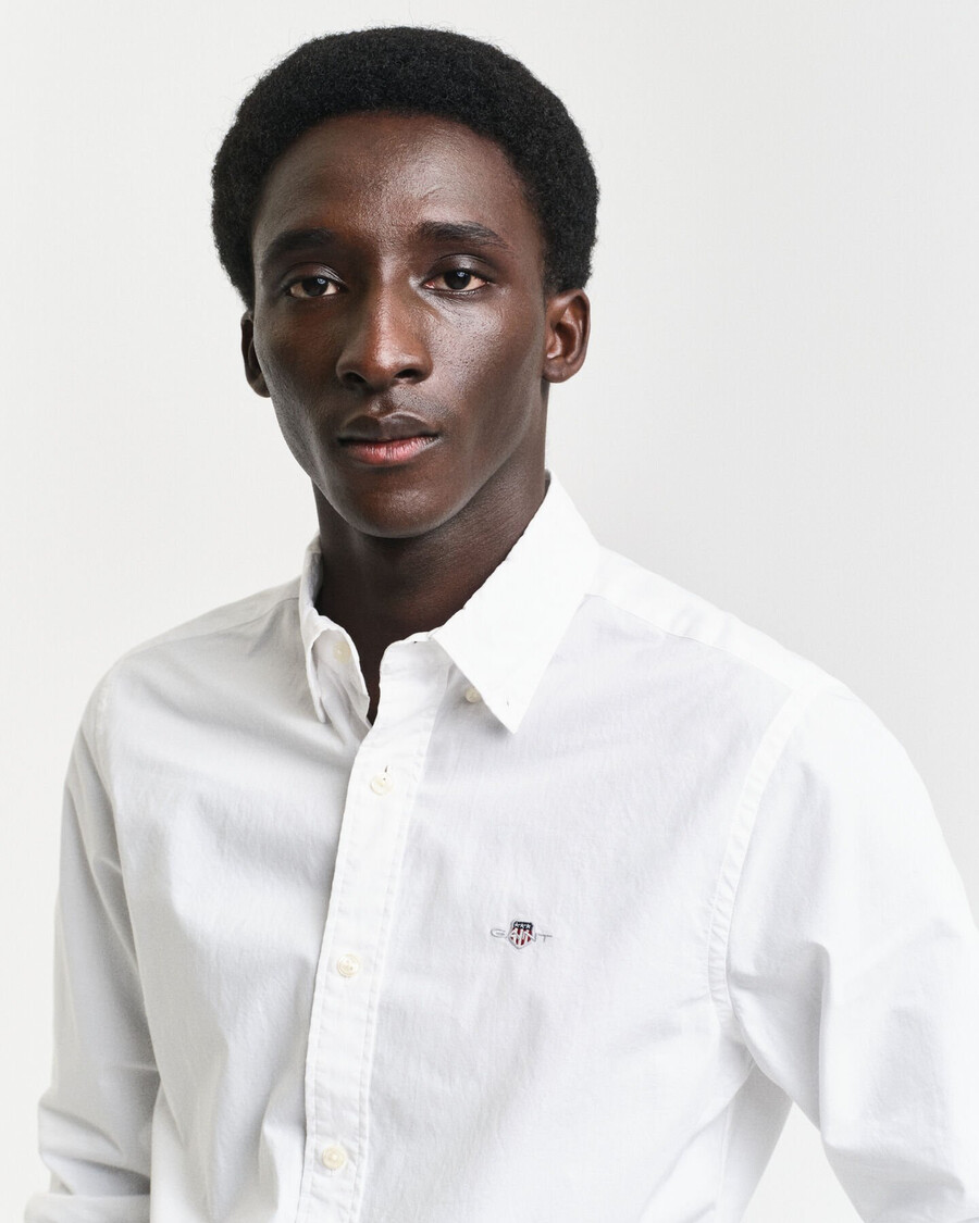 cămașă clasică din poplin croială slim fit - alb