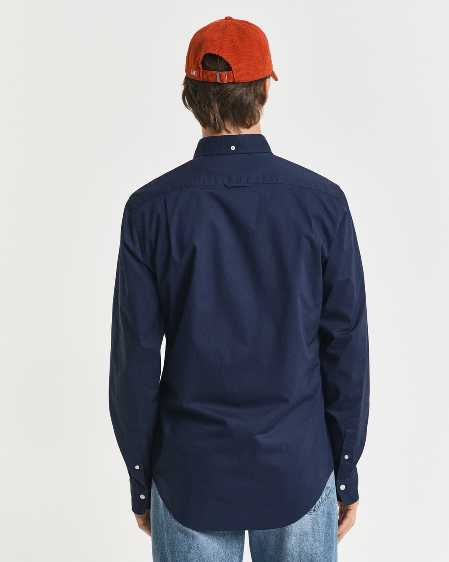 cămașă clasică din poplin croială slim fit - bleumarin