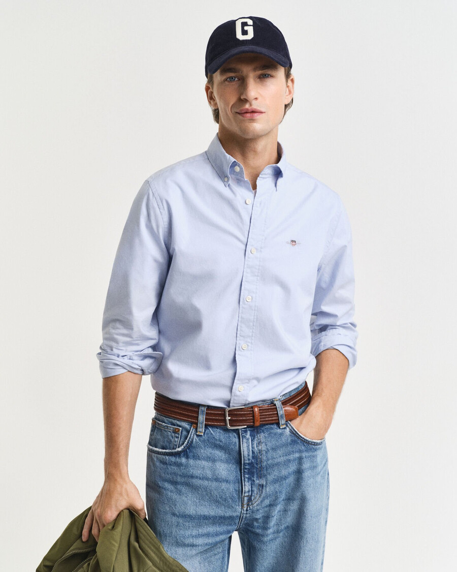 cămașă clasică din poplin croială slim fit - albastru deschis
