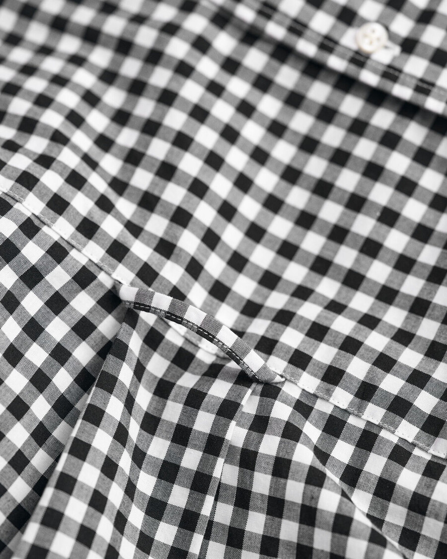 cămașă clasică din poplin cu croială regulată - negru