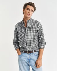 cămașă clasică din poplin cu croială regulată - negru