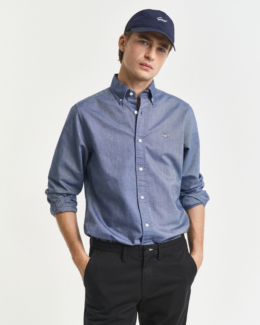 cămașă oxford clasică slim fit - albastru persan