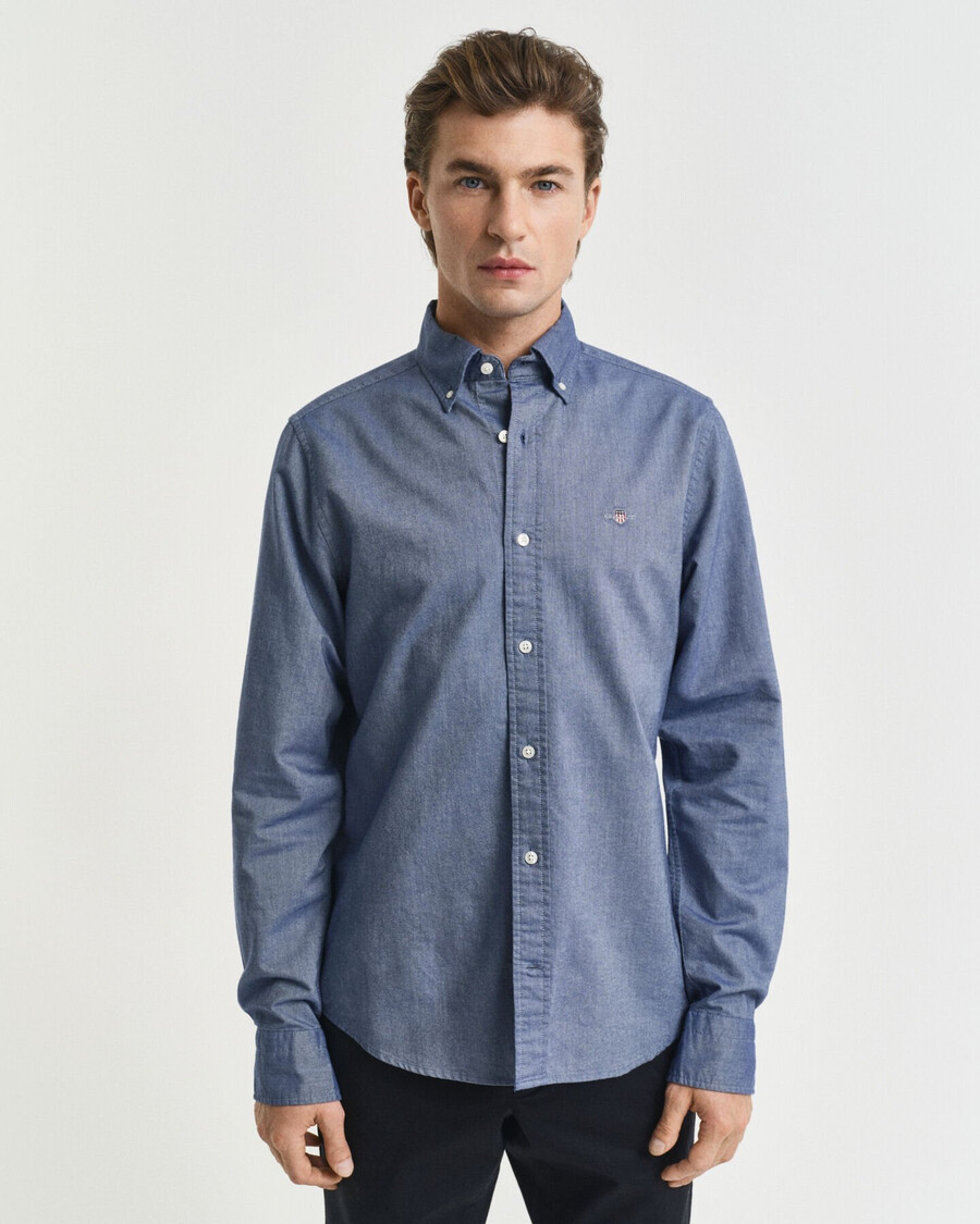 cămașă oxford clasică slim fit - albastru persan