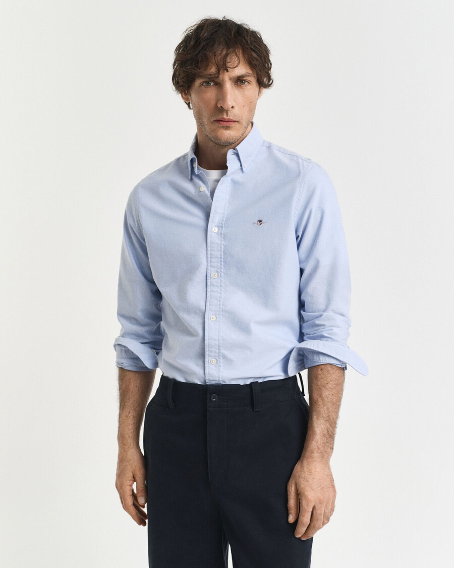 cămașă oxford clasică slim fit - albastru deschis