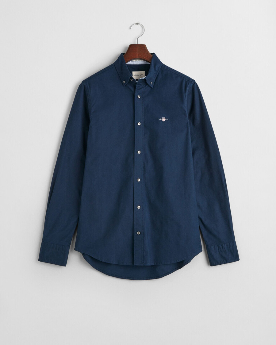 cămașă oxford stretch slim fit - bleumarin