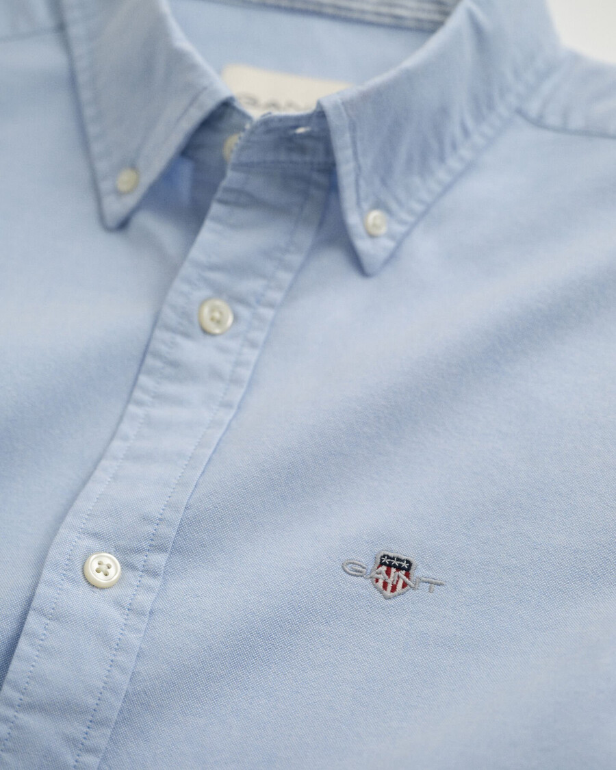 cămașă oxford elastică slim fit - albastru deschis