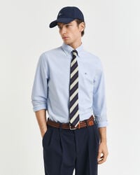 cămașă oxford elastică slim fit - albastru deschis