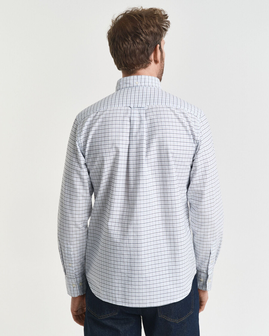 cămașă oxford tattersall classic cu croială regulată - albastru deschis