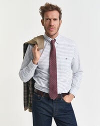 cămașă oxford tattersall classic cu croială regulată - albastru deschis