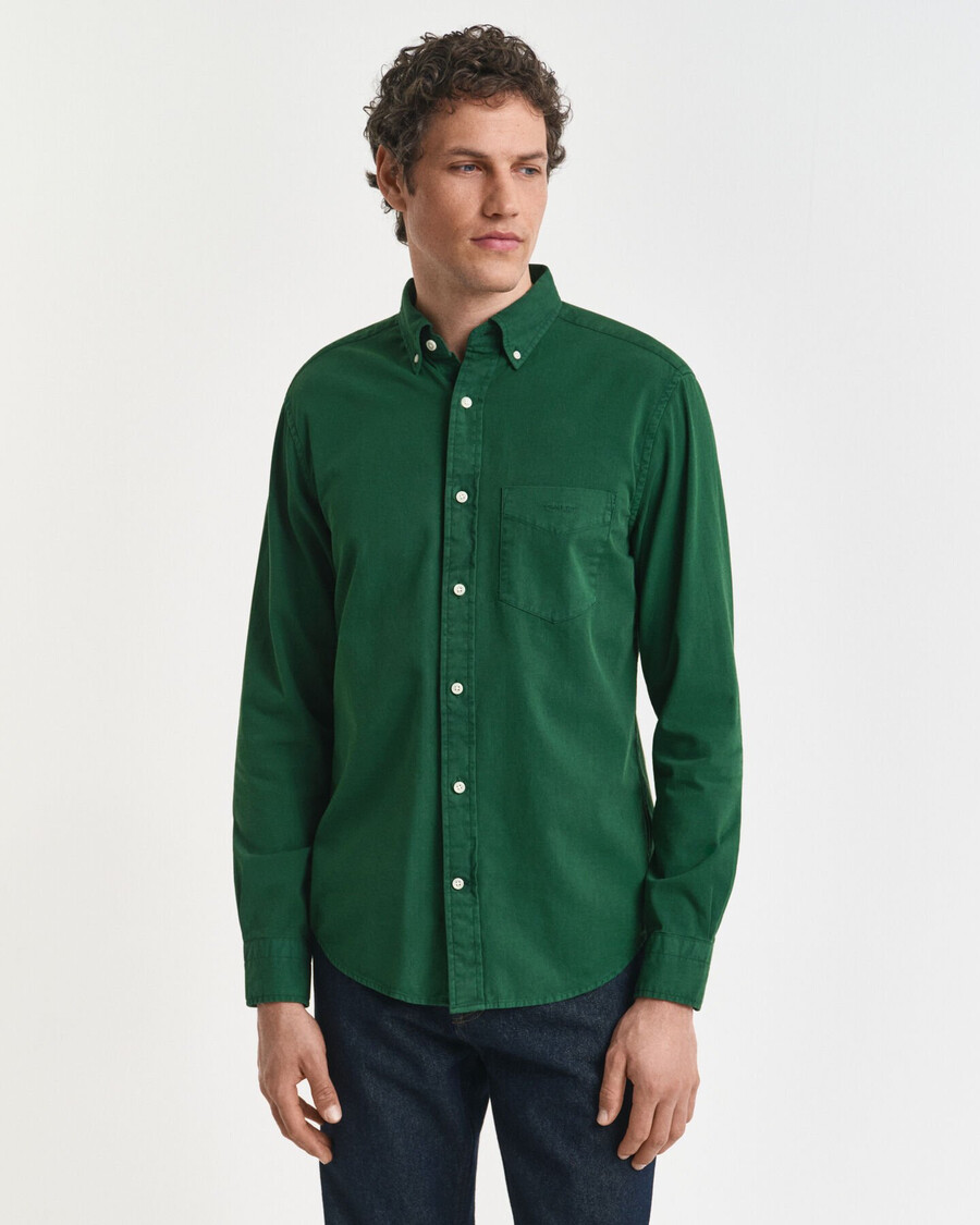cămașă twill cu croială regulată - verde pădure