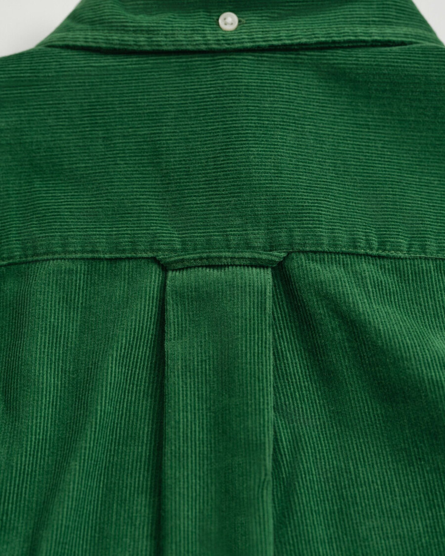 cămașă din catifea reiată croială regulată - verde iarbă