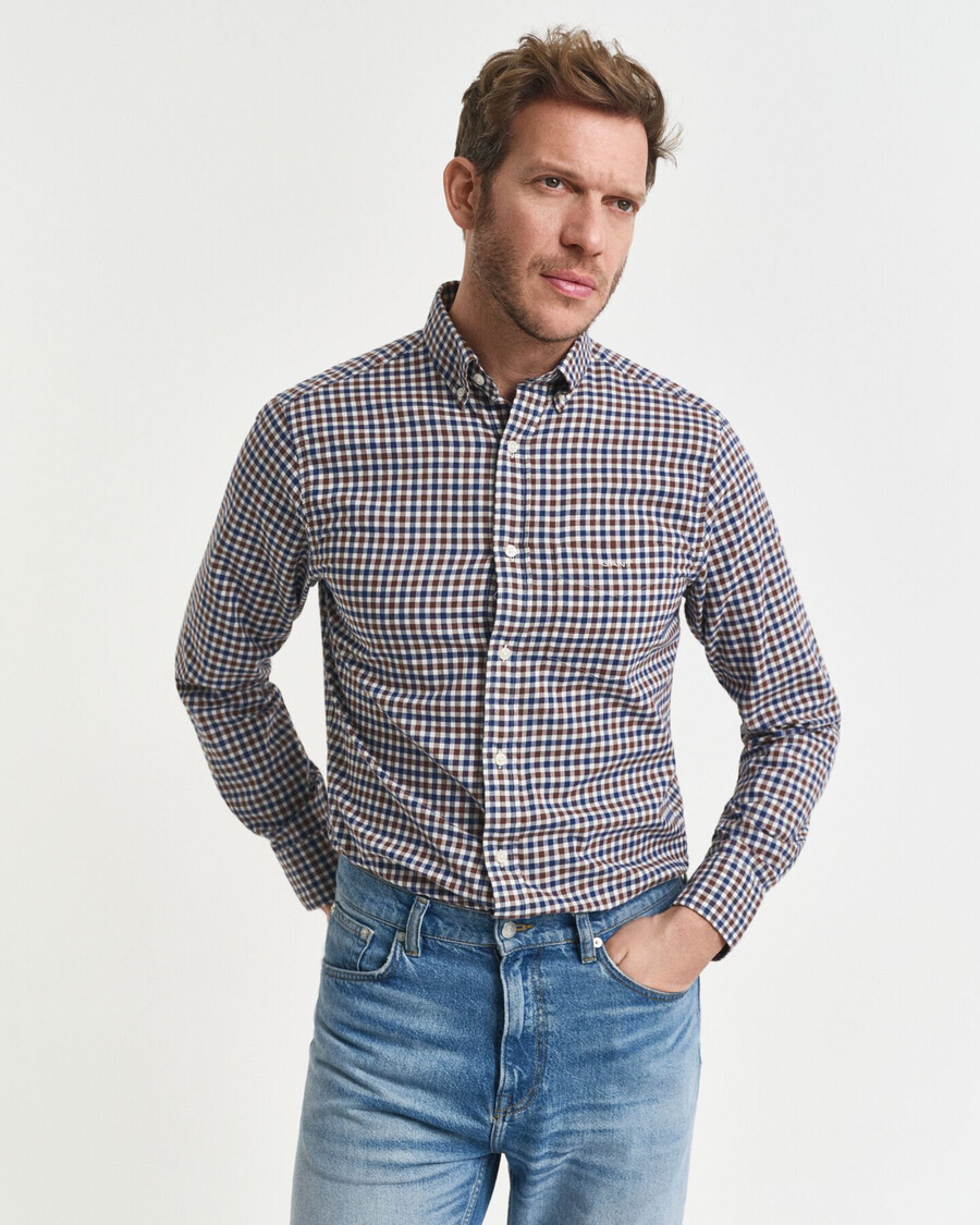 cămașă regular fit gingham twill - maro mahon