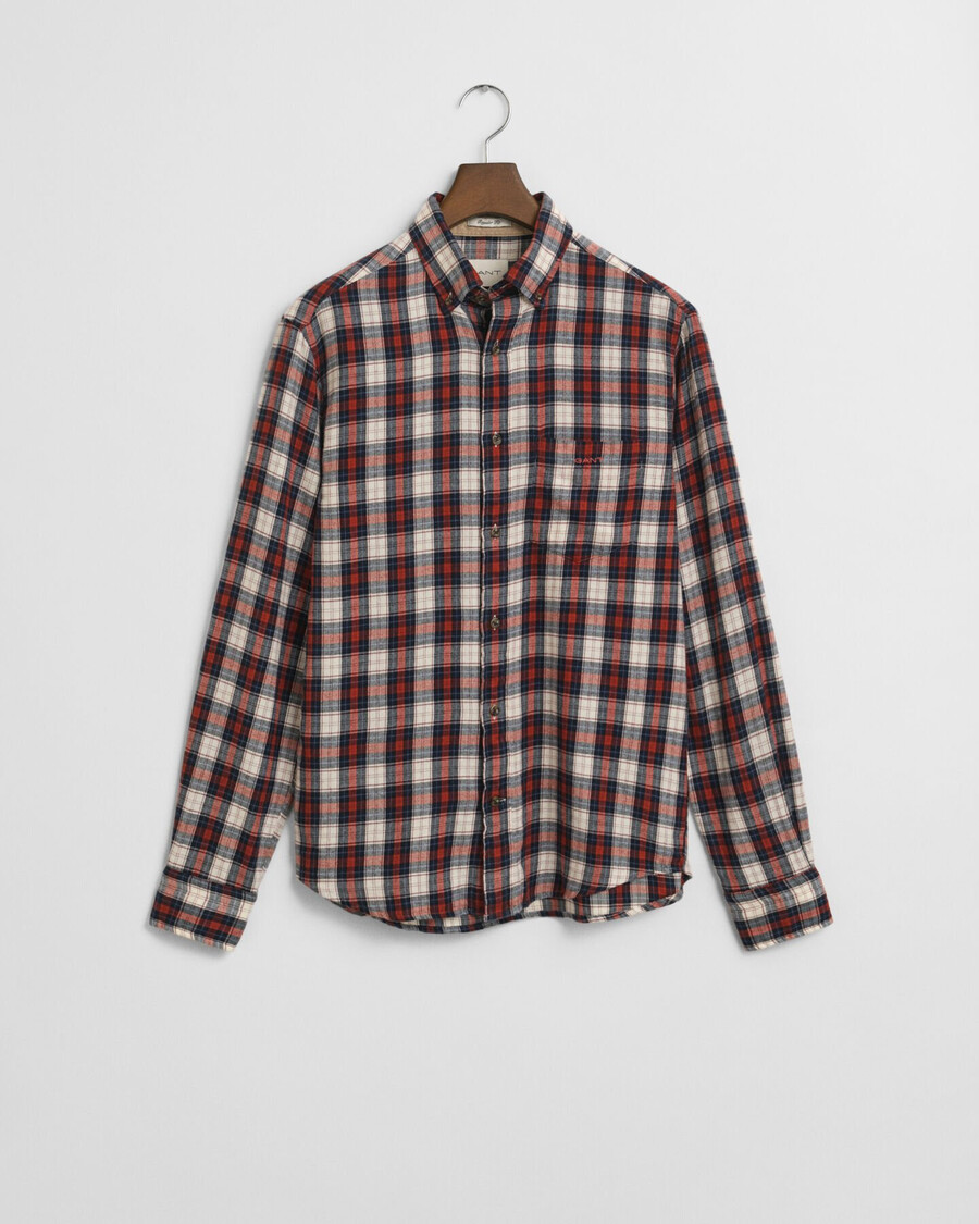 cămașă din flanel cu croială regulată în carouri model windblown - modern rust
