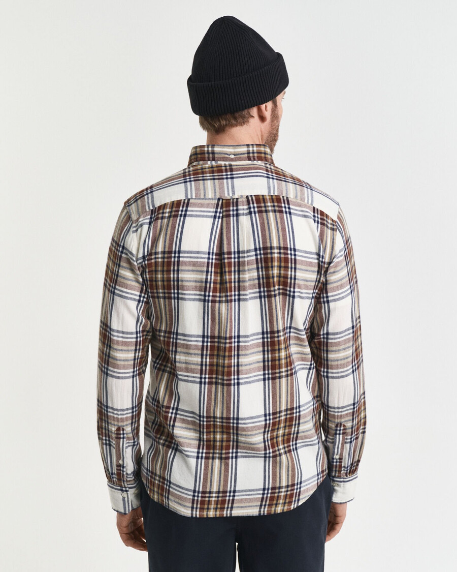 cămașă din flanel cu croială regulată model windblown - crem