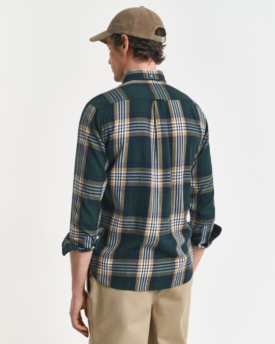 cămașă din flanel cu croială regulată model windblown - verde tartan