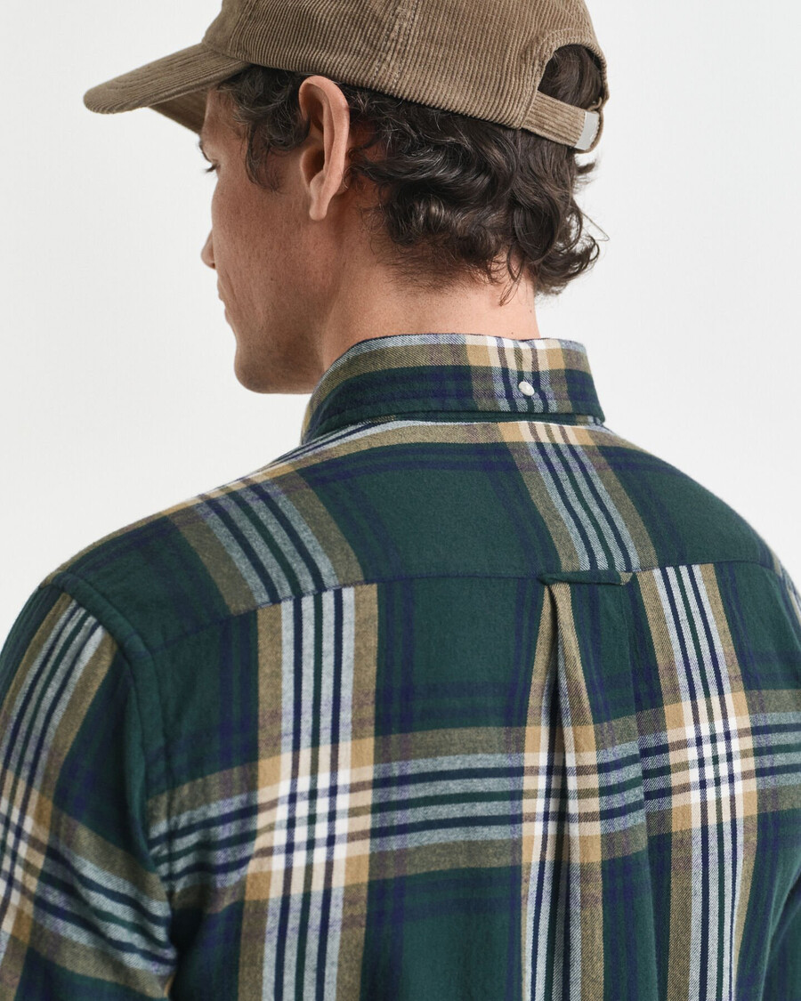 cămașă din flanel cu croială regulată model windblown - verde tartan