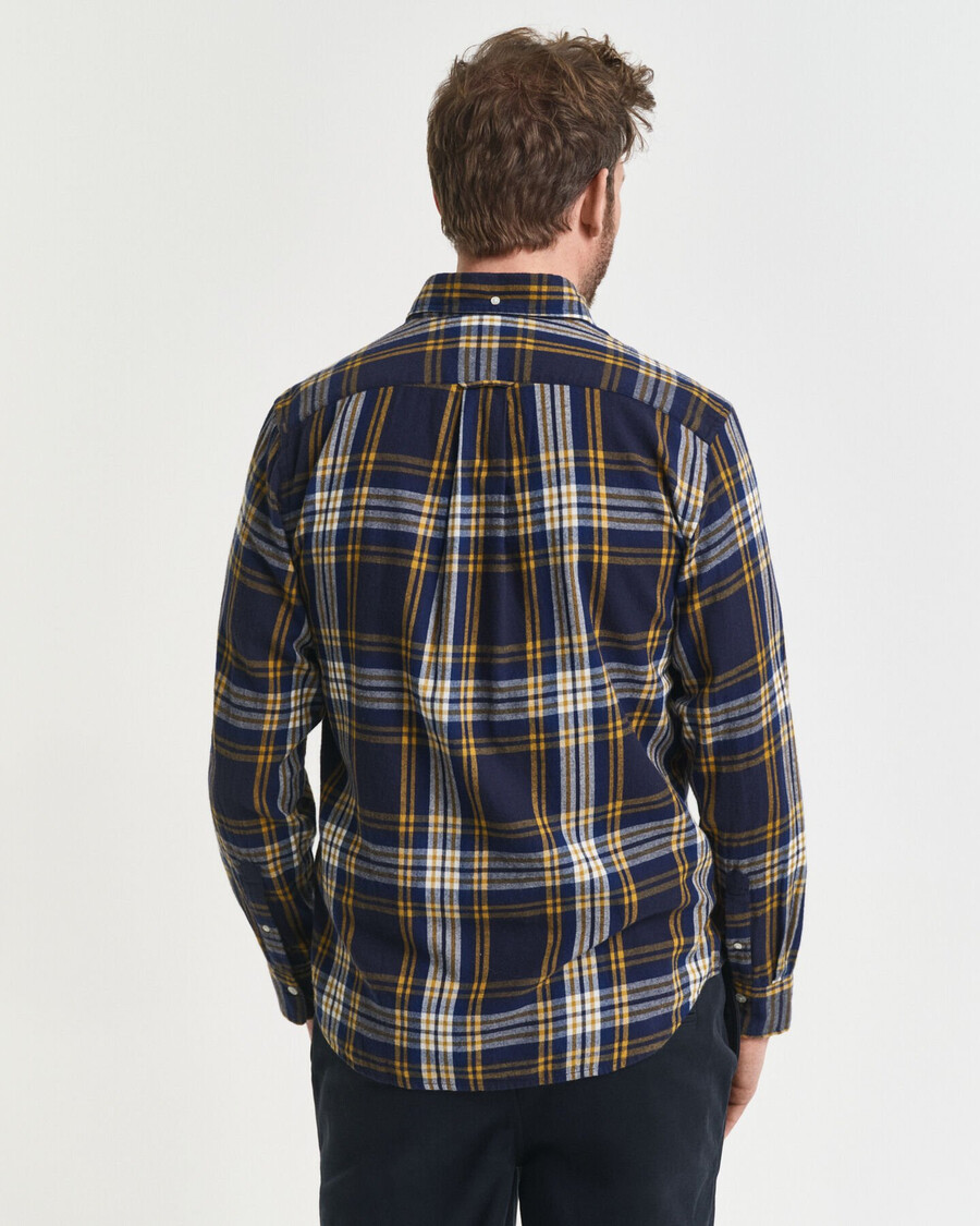 cămașă din flanel cu croială regulată model windblown flannel check - albastru seară