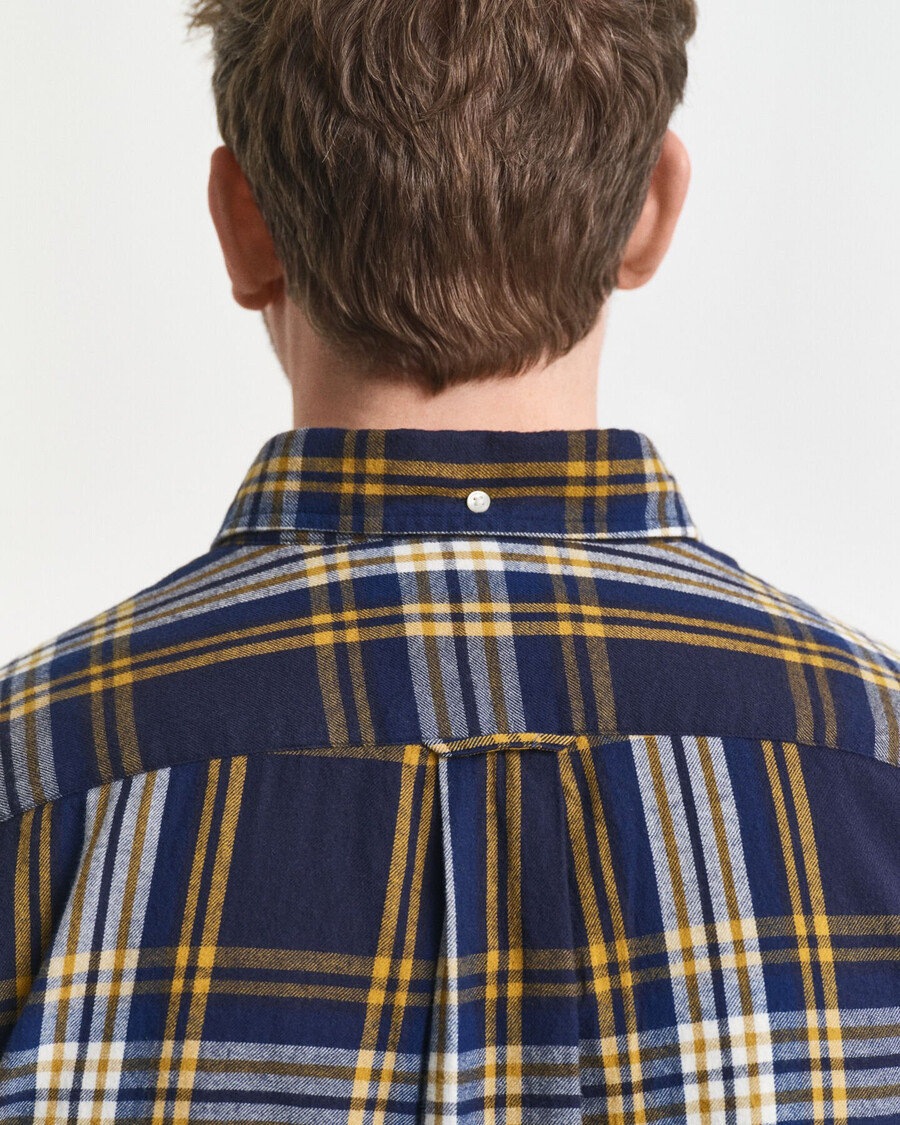cămașă din flanel cu croială regulată model windblown flannel check - albastru seară