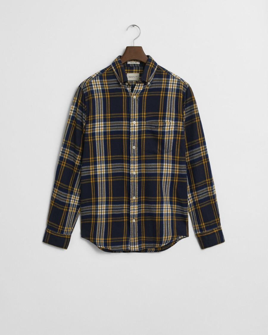 cămașă din flanel cu croială regulată model windblown flannel check - albastru seară