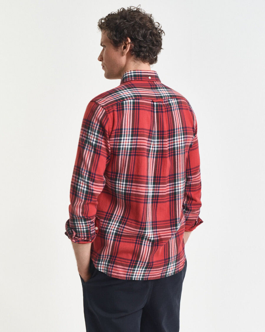 cămașă cu croială regulată model windblown flannel check - modern rust