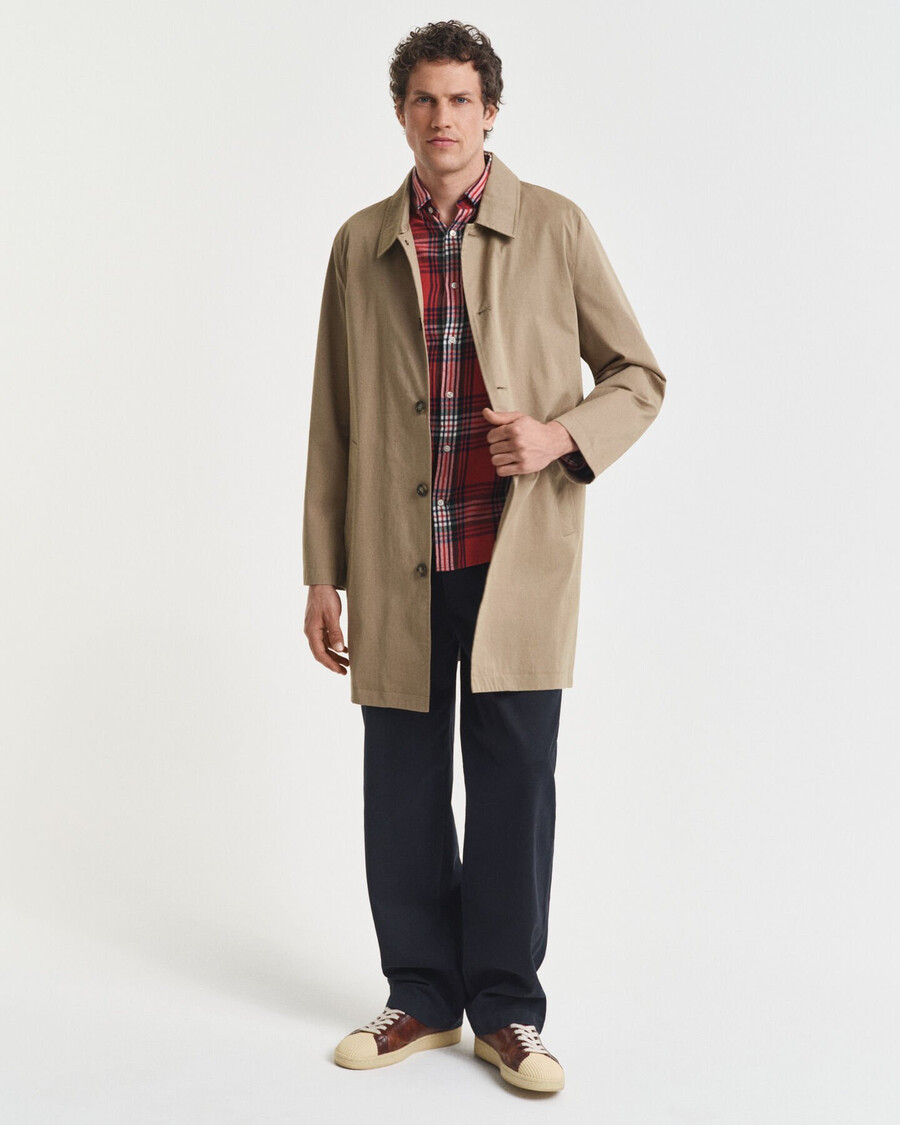 cămașă cu croială regulată model windblown flannel check - modern rust